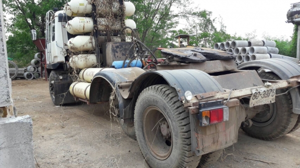 ขาย หัวคัสซี 10 ล้อ ไอ้หลง FN527M-TC0045 ติดแก๊ส NGV 10 ถัง เครื่อง 6D16 เทอร์โบ 220 แรงม้า ช่วงล่างดี คัสซีสวยตลอดเส้น ทะเบียนครบพร้อมโอน