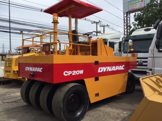 ขายด่วนรถบดล้อยาง7ล้อ DYNAPAC CP20W ตรวจเช็คพร้อมใช้ทำสี เล่มทะเบียน
