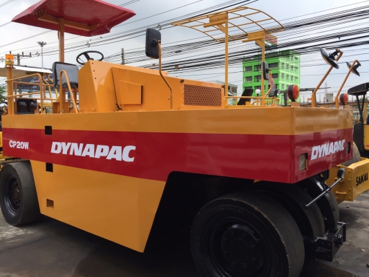 ขายด่วนรถบดล้อยาง7ล้อ DYNAPAC CP20W ตรวจเช็คพร้อมใช้ทำสี เล่มทะเบียน