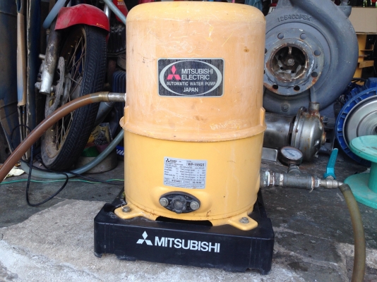 ขายปั้มน้ำอัตโนมัติ Mitsubishi 150W สภาพสวย วิ่งนิ่ม ตรวจเช็คแรงดันแรียบร้อย ไม่มีรั่วซึม พร้อมใช้งาน