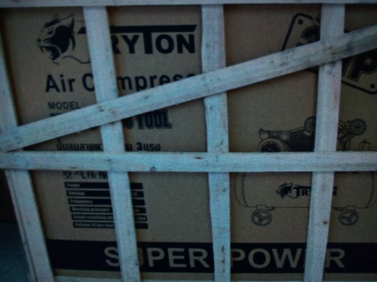 ขายปั๊มลมลูกสูบยี่ห้อ ไทรตัน 3แรง ถัง 100ลิตร ไฟ 230V/50Hz