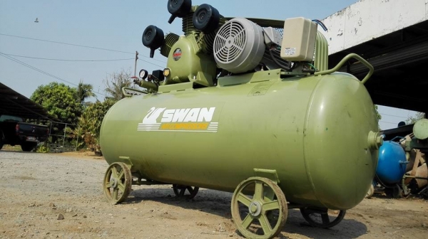 ** ขอบคุณผู้ซื้อ &amp; พี่เสือครับ ** ปั้มลม SWAN 10 HP รุ่น SWP-310-400 ถัง 400 ลิตร ไฟ 380V. ขึ้นงานมานับชั่วโมงเรียนเชิญมาเทส!!