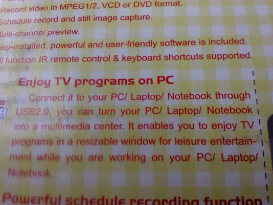 กล่องดูทีวีขนาดเล็กเชื่อมต่อกับคอมพิวเตอร์เป็นของใหม่อุปกรณ์ครบ