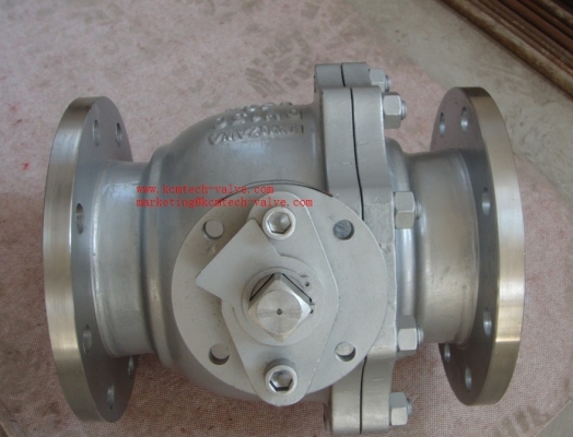 ANSI 2PC flanged ball valve with mounting pad