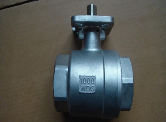 2 pc ball valve with mounting pad