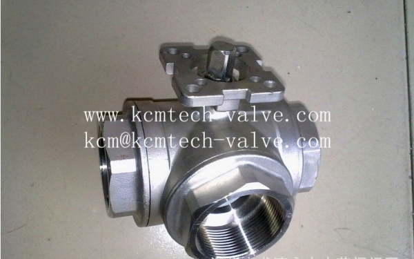 Three Way Ball Valve With Mounting Pad