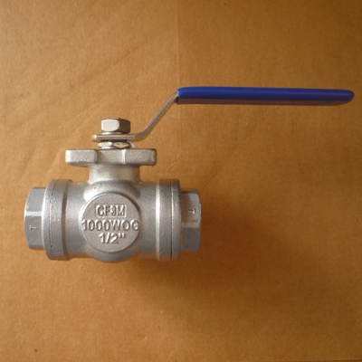 Three Way Ball Valve With Mounting Pad