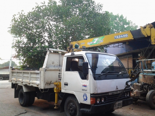 รถมิตซู CANTER 115 แรง ดัมพ์ 5 คิว+เครน 2.5 ตัน รถมิตซู CANTER 115 แรง ดัมพ์ 5 คิว+เครน 2.5 ตัน