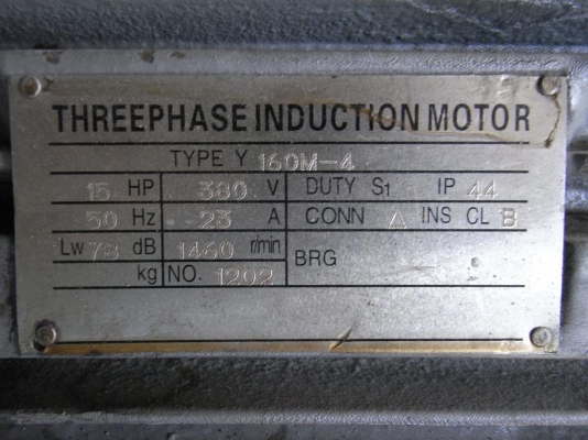 ขายมอเตอร์จีน 15 HP. 1400 RPM. สภาพสวย พร้อมใช้งาน รับประกันคุณภาพ ขายมอเตอร์จีน 15 HP. 1400 RPM. สภาพสวย พร้อมใช้งาน รับประกันคุณภาพ