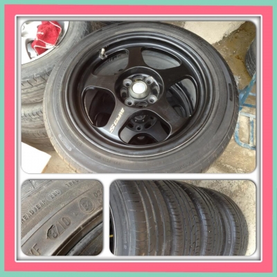 ขายแม็กซ์มือ2 ขอบ16 Spoon 4/100 + ยางปี10 ราคา 9,500 บ.ราคาถูก