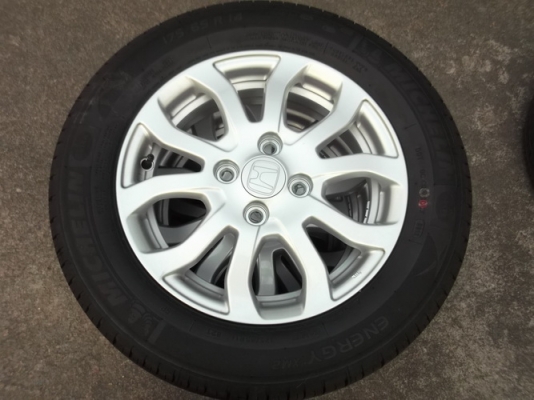 ล้อ14Amaze 4รู100 + ยาง Michelin 175/65/14 ปี12