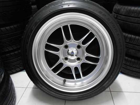 ขายล้อแม็ก RPF1 ขอบ 15 กว้าง 8 นิ้ว 4/100 พร้อมยางปี 10