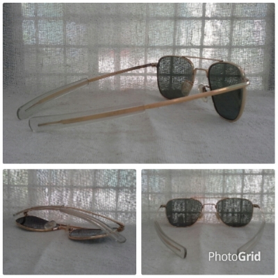 แว่นตาเสืออากาศโกลด์ฟิลด์อันดับหนึ่งของแผ่นดิน  WELSH handmade in USA  12K  ตัวลึก!
