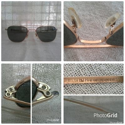 แว่นตาเสืออากาศโกลด์ฟิลด์อันดับหนึ่งของแผ่นดิน  WELSH handmade in USA  12K  ตัวลึก!