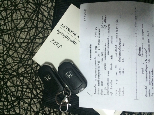 ต้องการขาย HONDFA JAZZ (S) 2015 เกียร์ออร์โต้ สีเทา รถมือเดียวป้ายเเดง ไมค์แท้27XXXกิโล มีบุ๊คเซอร์วิสพร้อมกุญแจสำรอง