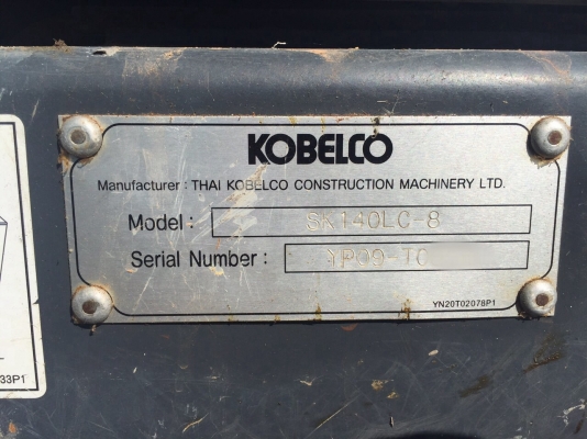 ขายดาวน์แบคโฮ KOBELCO SK140LC-8 YP09 SUPER X ทำงาน 4799ชั่วโมง สนใจโทร 081-970-1072