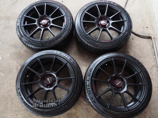 ล้อมือสอง Lenso ProjectD SpecFขอบ17 4รู100 กว้าง7.5 ออฟ 40 พร้อมยาง