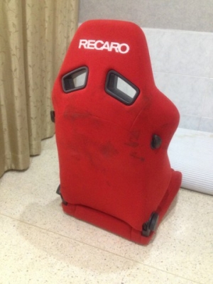 RECARO SR7 เเท้เเดงสดๆสภาพสวยเหมือนใหม่ไม่ขาดไม่ยุบพร้องรางเเท้เก่าญีปุ่น