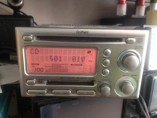 2DIN GATHERS CD MD MP3 ไฟ7สีเก่าญี่ปุ่นสภาพสวยใช้งานปกติ