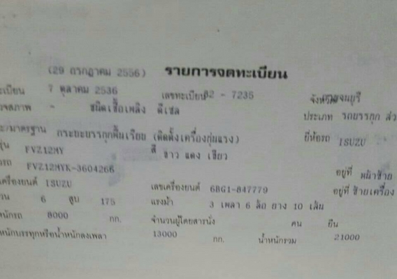 สิบล้อ อีซูซุ ร็อคกี้ FVM12MY 175 สโลส 2เพา บรรทุกน้ำ 16,000ลิต อุปกรณ์ปั้มครบ สภาพดีสวยพร้อมใช้งาน ทะเบียนพร้อมโอน สิบล้อ อีซูซุ ร็อคกี้ FVM12MY 175 สโลส 2เพา บรรทุกน้ำ 16,000ลิต อุปกรณ์ปั้มครบ สภาพดีสวยพร้อมใช้งาน ทะเบียนพร้อมโอน
