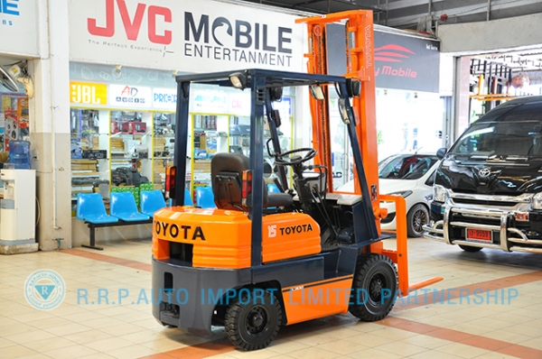 ขายรถโฟล์คลิฟท์มือสอง TOYOTA รุ่น 5FD15-61982 ราคา 245,000 บาท สภาพเดิมจากญี่ปุ่นจากประเทศญี่ปุ่น ไม่เคยใช้งานในไทย