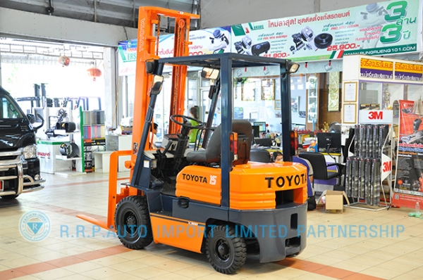 ขายรถโฟล์คลิฟท์มือสอง TOYOTA รุ่น 5FD15-61982 ราคา 245,000 บาท สภาพเดิมจากญี่ปุ่นจากประเทศญี่ปุ่น ไม่เคยใช้งานในไทย