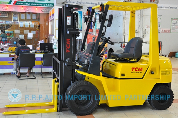 ขายรถโฟล์คลิฟท์มือสอง TCM รุ่น FHG20N ราคา 175,000 บาท นำเข้าจากประเทศญี่ปุ่น 100\% ไม่เคยใช้งานในประเทศไทย