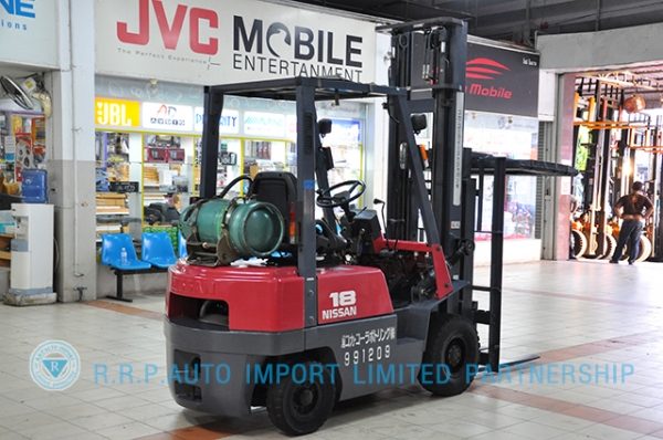 ขายรถโฟล์คลิฟท์มือสอง NISSAN  รุ่น J01-119405 ราคา 175,000 บาท นำเข้าจากประเทศญี่ปุ่น 100\% ไม่เคยใช้งานในไทย