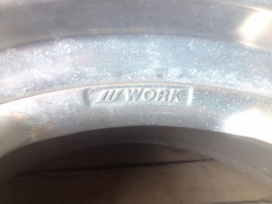 ล้อเเท้ W WORK 17กว้าง7นิ้วอ๊อฟ44 4รู114เก่าญี่ปุ่นเเท้สีเดิมๆสภาพสวย