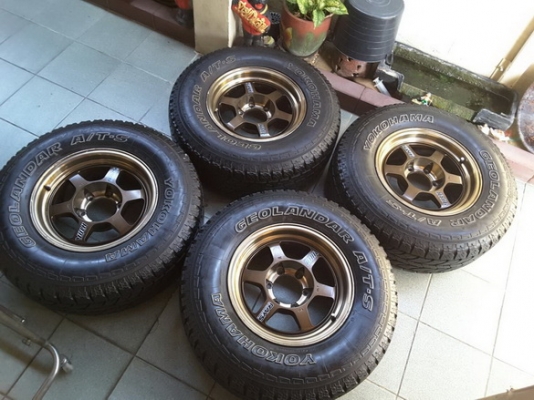 TE37 + Yokohama AT 265/70/16 ปี13 สวยๆ 1ชุด