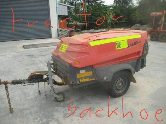 ขาย เครื่องปั๊มลม ATLAS COPCO XAS 67 ขนาดกลาง  11  บาร์ มีเทรเลอร์ พ่วงลาก ลมแรง