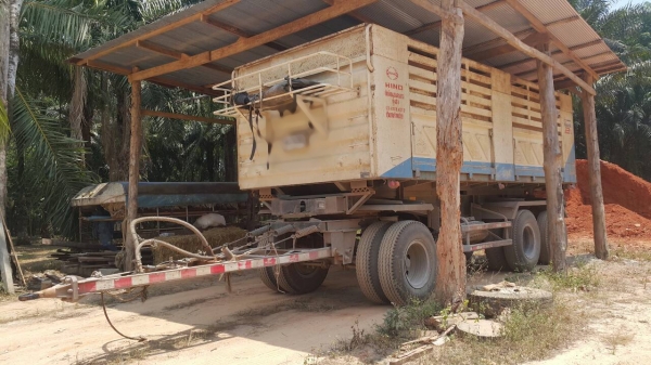 Hino FM1A 344 พ่วงหางสามเพลา ดั้ม 22 ล้อ รถบ้านมือเดียวออกห้างคะ