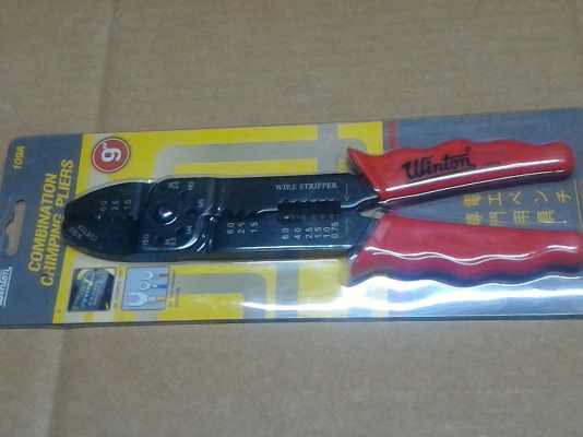 คีมตัด - ย่้ำ - ปลอกสายไฟแบบเอนกประสงค์ ยี่ห้อ Winton ย้ำลายไฟได้สวย ง่าย แน่น