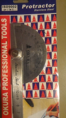 ชุดวัดองศา ยี่ห้อ OKURA มุมต่างๆ เป็นสแตนเลส คงทน สะดวกใช้ใช้วัด วัดความยาวก็ได้ ความลึก วัดความเอียง วัดมุมดอกสว่าน