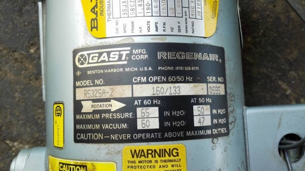 ** Sold ** ริงโบวเวอร์ ดูด-เป่า BALDOR Made in USA 1.85 HP 380V 2850 RPM. สภาพ 95\% ใหม่กริ้บใช้งานมาน้อย!!