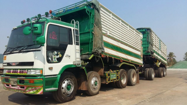 ขายรถพ่วง 24 ล้อ แม่-ลูก กระบะเหล็กคอกเกษตรดั้ม HINO ซูโม้227 วางเครื่อง.P11C-320 เกียร์อีตั้น สะภาพสวย ราคา.1350000 สนใจรีบจองด่วน