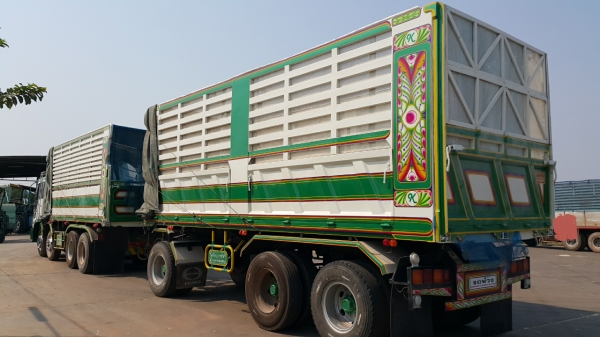 ขายรถพ่วง 24 ล้อ แม่-ลูก กระบะเหล็กคอกเกษตรดั้ม HINO ซูโม้227 วางเครื่อง.P11C-320 เกียร์อีตั้น สะภาพสวย ราคา.1350000 สนใจรีบจองด่วน