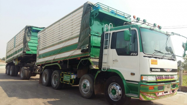ขายรถพ่วง 24 ล้อ แม่-ลูก กระบะเหล็กคอกเกษตรดั้ม HINO ซูโม้227 วางเครื่อง.P11C-320 เกียร์อีตั้น สะภาพสวย ราคา.1350000 สนใจรีบจองด่วน