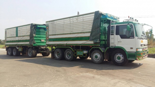 ขายรถพ่วง 24 ล้อ แม่-ลูก กระบะเหล็กคอกเกษตรดั้ม HINO ซูโม้227 วางเครื่อง.P11C-320 เกียร์อีตั้น สะภาพสวย ราคา.1350000 สนใจรีบจองด่วน