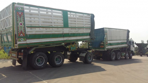 ขายรถพ่วง 24 ล้อ แม่-ลูก กระบะเหล็กคอกเกษตรดั้ม HINO ซูโม้227 วางเครื่อง.P11C-320 เกียร์อีตั้น สะภาพสวย ราคา.1350000 สนใจรีบจองด่วน