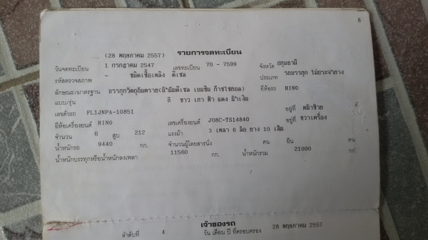 HINO.FL1J.ครื่องJO8C..6,30.เมตร.สภาพสวยมาก.ราคา.1,255,000..