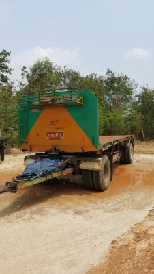 นิสสันพื้นเรียบ2คานหน้าพร้อมรถพ่วงพื้นเรียบ