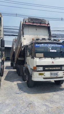 ขายรถพ่วงดัมพ์ 20 ล้อ Mitsubishi EURO 1 MMTF แม่ 12 ล้อ เครื่องเดิม 222 แรง ปี 45 เกียร์เดิม แม่ 12 ล้อ ลูก 2 เพลา มี 2 พ่วง ทะเบียนพร้อม ขายรถพ่วงดัมพ์ 20 ล้อ Mitsubishi EURO 1 MMTF แม่ 12 ล้อ เครื่องเดิม 222 แรง ปี 45 เกียร์เดิม แม่ 12 ล้อ ลูก 2 เพลา มี 2 พ่วง ทะเบียนพร้อม