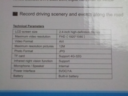 กล้องหน้ารถ CAR DVR 1080P