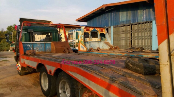 ขายเทเลอร์สิบล้อ Mitsubishi FN225K เพลาเดียว หัวลงเล่มแล้ว เครื่อง EH700-168 แรง เบรคลมดูด เกียร์เดิม พวงมาลัยพาวเวอร์ เอกสารพร้อมโอน