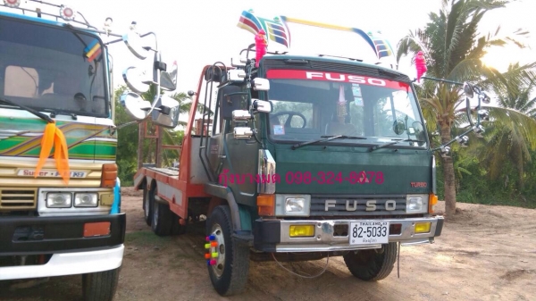 ขายเทเลอร์สิบล้อ Mitsubishi FN225K เพลาเดียว หัวลงเล่มแล้ว เครื่อง EH700-168 แรง เบรคลมดูด เกียร์เดิม พวงมาลัยพาวเวอร์ เอกสารพร้อมโอน