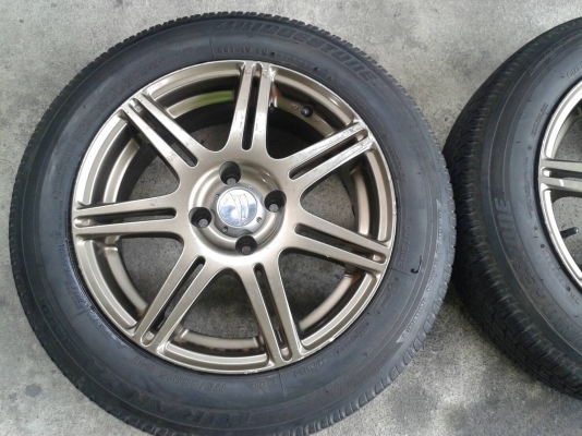 ขอบ15นิ้ว4รู100 พร้อมยาง สวยๆ 4 ล้อ ราคา 6500 บาท