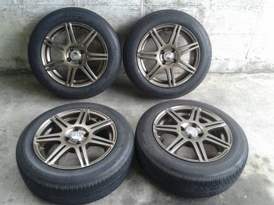 ขอบ15นิ้ว4รู100 พร้อมยาง สวยๆ 4 ล้อ ราคา 6500 บาท