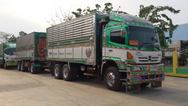 ขายรถพ่วงดัมพ์ HINO เครื่อง 344 แรง ปี 57 กระบะดัมพ์มิเนียมอู่ ส.สมบัติ ลูก 3 เพลา ยาว 7 เมตร