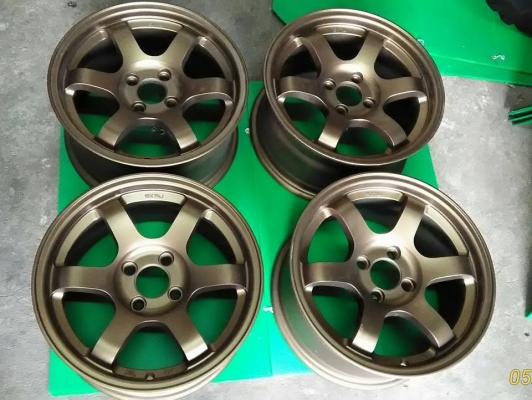 TE37 ขอบ15  4รู100 กว้าง7.5 สวยๆ1ชุดครับ